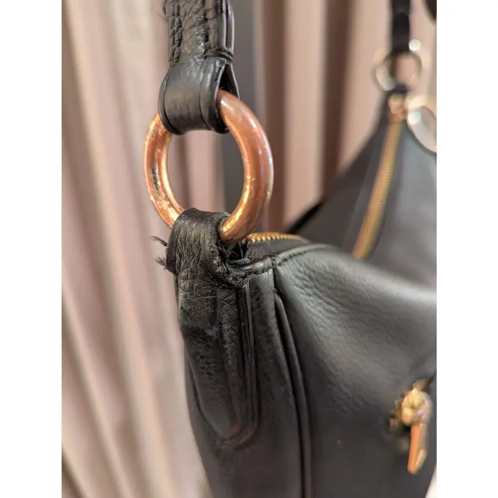 Coach Womens Vintage Leather Crossbody Black Handbag - Picture 10 of 16